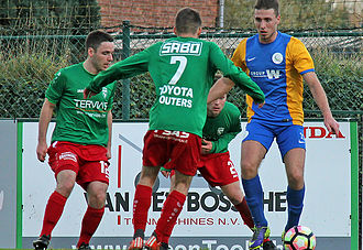 Arno Claes bracht Sporting snel op voorsprong in Houtvenne. (© foto archief Jeroen Goolaerts)