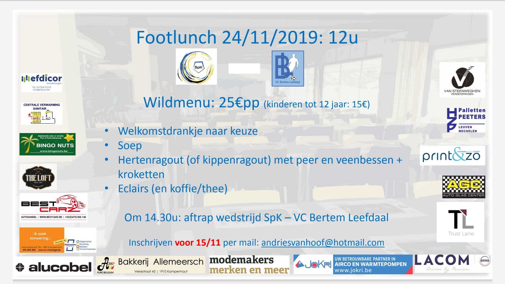 Footlunch 24/11/2019
