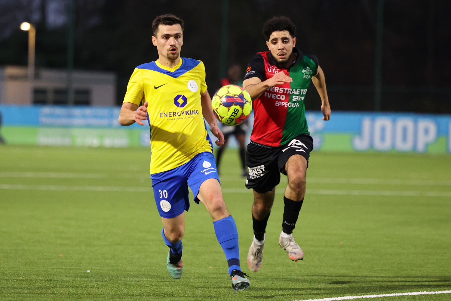 Corentin Gabrielli bracht Sporting in de eerste helft op voorsprong. (© foto Jorghé Van Hecke)